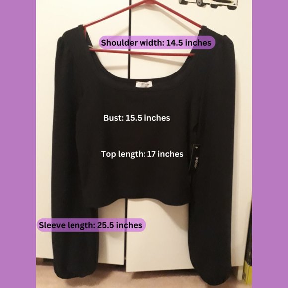 Ardene black square neck top - Picture 2 of 2